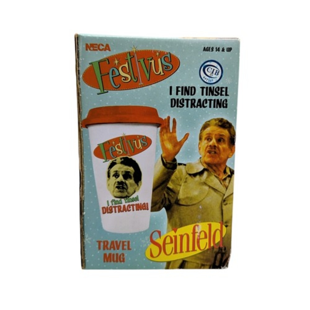 NECA Seinfeld Festivus I Find Tinsel Distracting Travel Mug